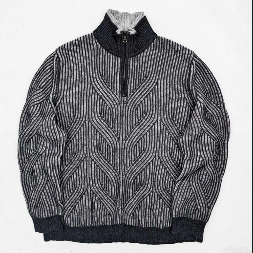 Hugo Boss | Brown/Taupe Men's Quarter Zip Sweater